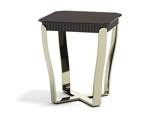 ARISTO MQ - Square steel and wood coffee table _ Capital Collection